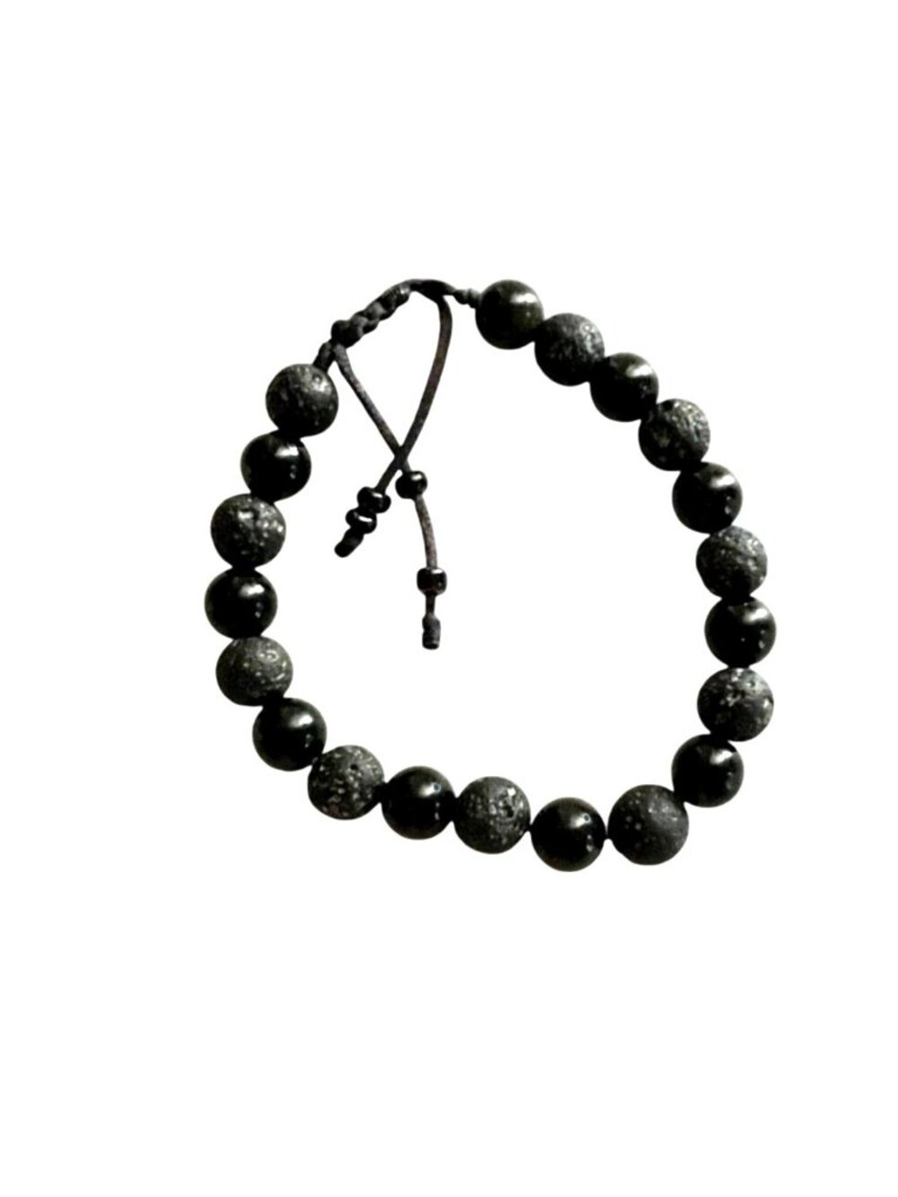 BEAUTIFUL BLACK TONE BEAD ADJUSTABLE BRACELET